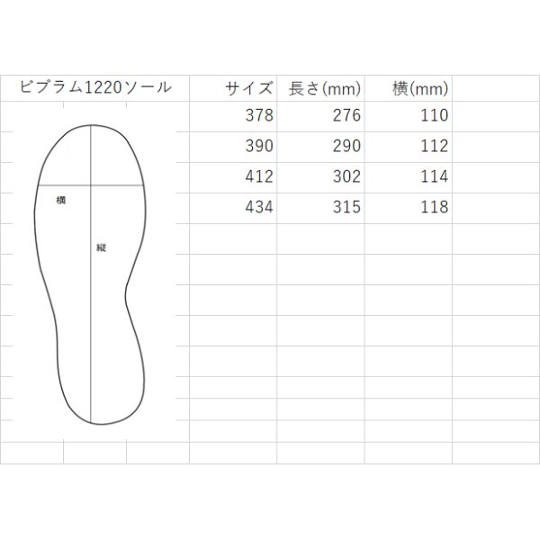 画像2: ビブラム1220ソール (2)